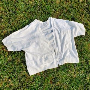 White light weight short sleeve shrug